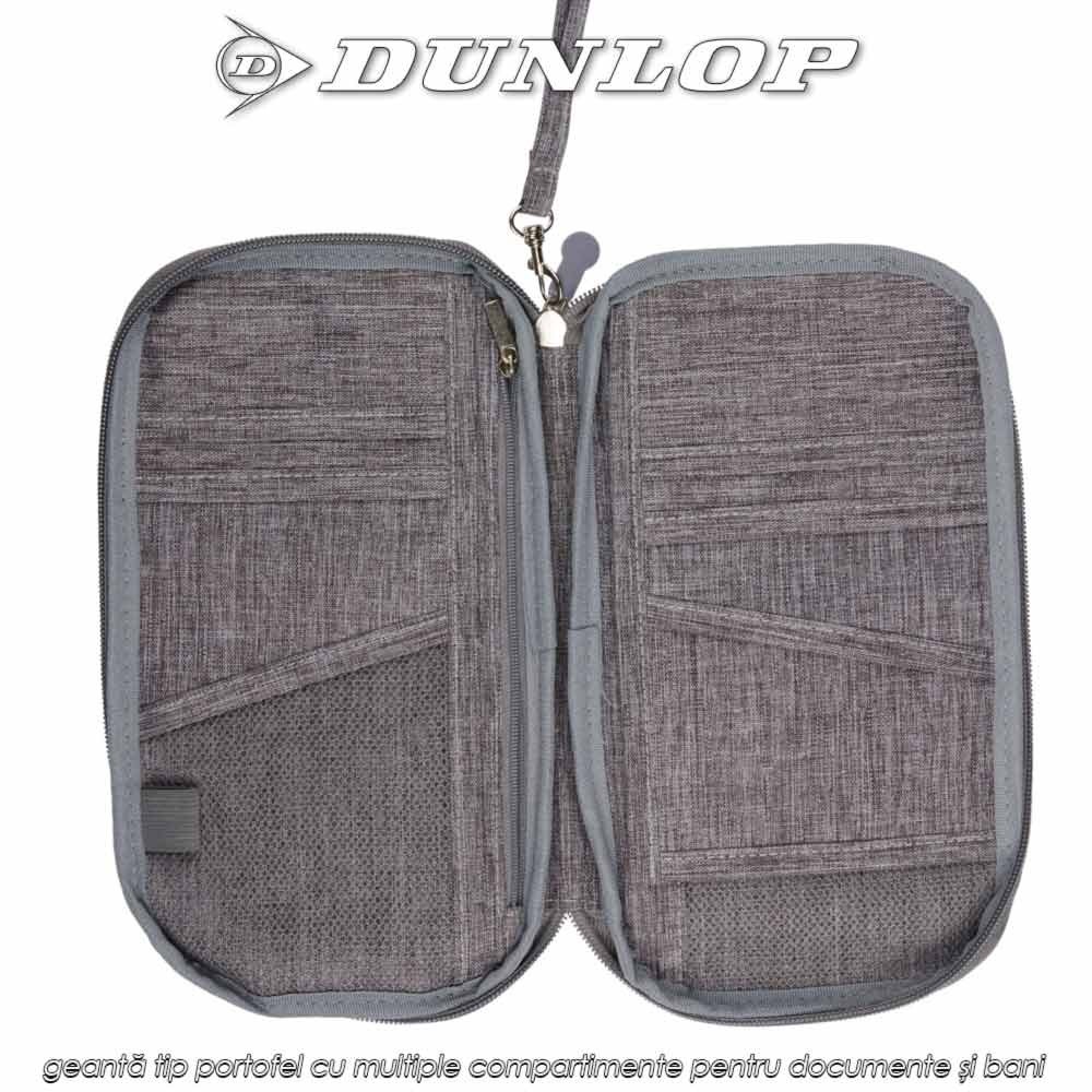 Dunlop Travel Wallet - geantă tip portofel cu multiple compartimente pentru documente și bani