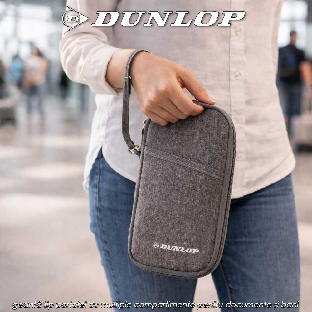 Dunlop Travel Wallet - geantă tip portofel cu multiple compartimente pentru documente și bani
