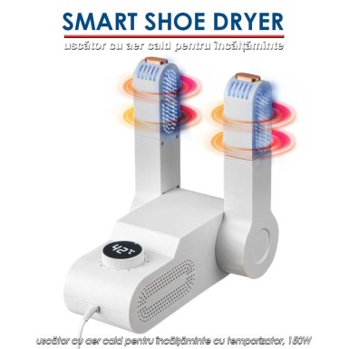 Smart Shoe Dryer - uscător cu aer cald pentru încălțăminte cu temporizator, 150W