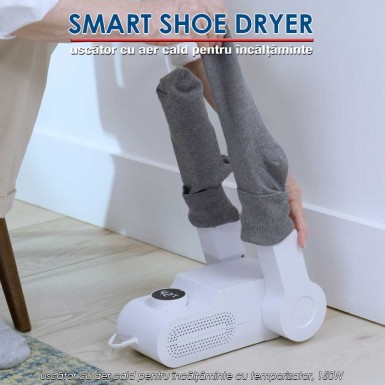 Smart Shoe Dryer - uscător cu aer cald pentru încălțăminte cu temporizator, 150W