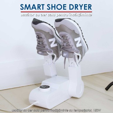 Smart Shoe Dryer - uscător cu aer cald pentru încălțăminte cu temporizator, 150W