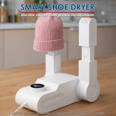 Smart Shoe Dryer - uscător cu aer cald pentru încălțăminte cu temporizator, 150W
