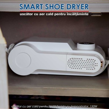 Smart Shoe Dryer - uscător cu aer cald pentru încălțăminte cu temporizator, 150W