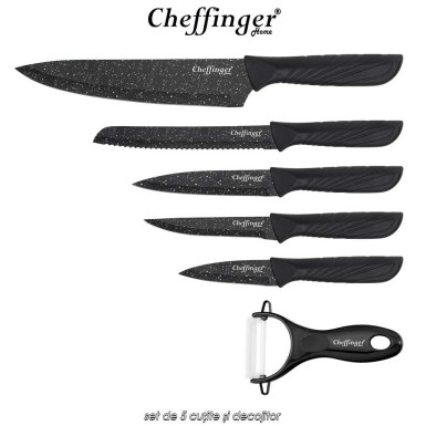 Cheffinger Home MB09 - set de 5 cuțite și decojitor
