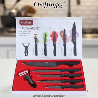 Cheffinger Home MB09 - set de 5 cuțite și decojitor