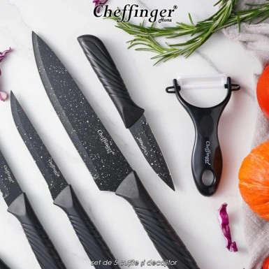 Cheffinger Home MB09 - set de 5 cuțite și decojitor