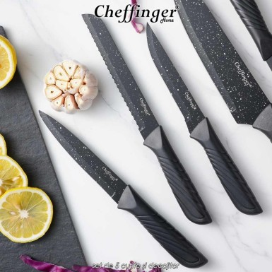 Cheffinger Home MB09 - set de 5 cuțite și decojitor