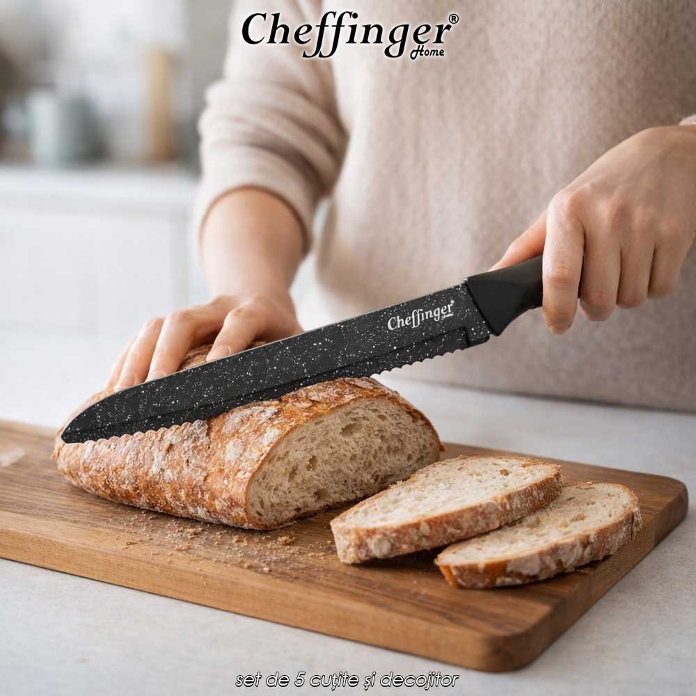 Cheffinger Home MB09 - set de 5 cuțite și decojitor