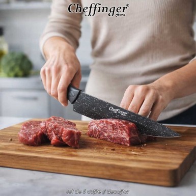 Cheffinger Home MB09 - set de 5 cuțite și decojitor