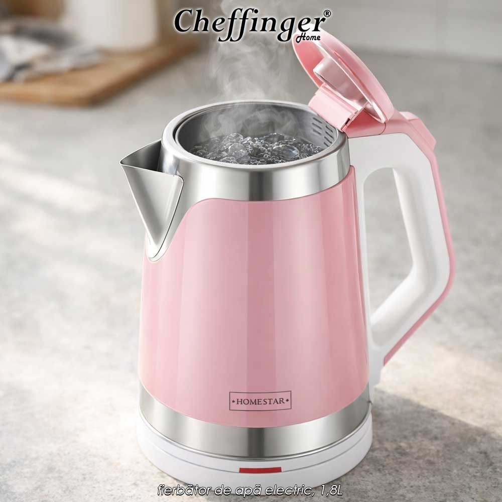 HomeStar Water Kettle Pink PK2.3P - fierbător de apă electric, 1,8L