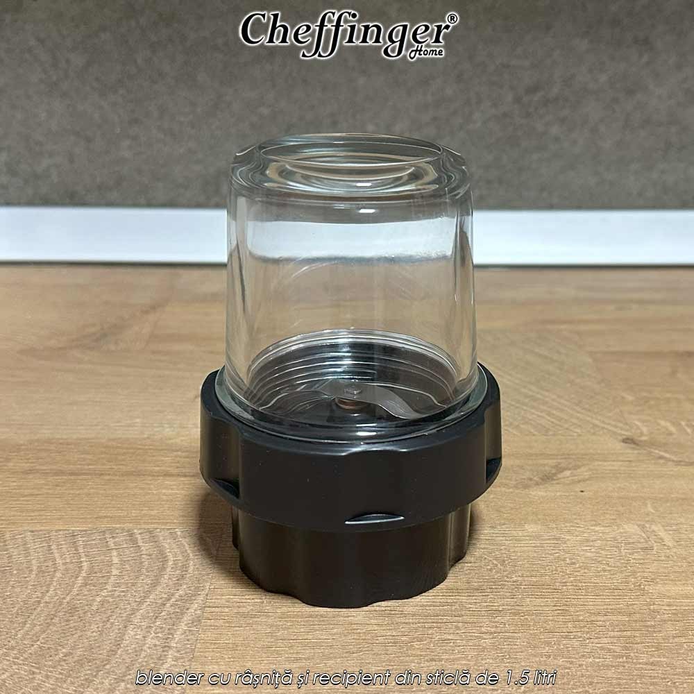 Cheffinger Home GIB1.5 - blender cu râșniță și recipient din sticlă de 1.5 litri