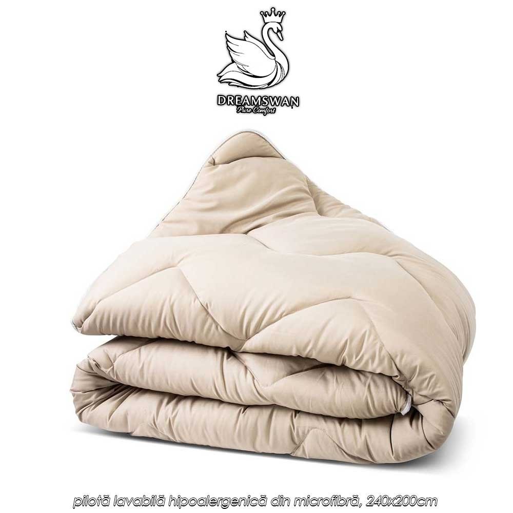 Dreamswan Washable Duvet W2 - pilotă lavabilă hipoalergenică din microfibră, 240x200cm