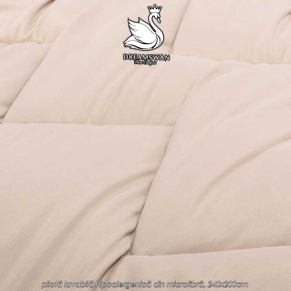 Dreamswan Washable Duvet W2 - pilotă lavabilă hipoalergenică din microfibră, 240x200cm