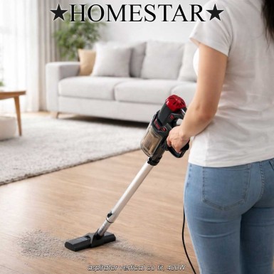 HomeStar Vertical Vacuum Cleaner SVC500R - aspirator vertical cu fir, 400W