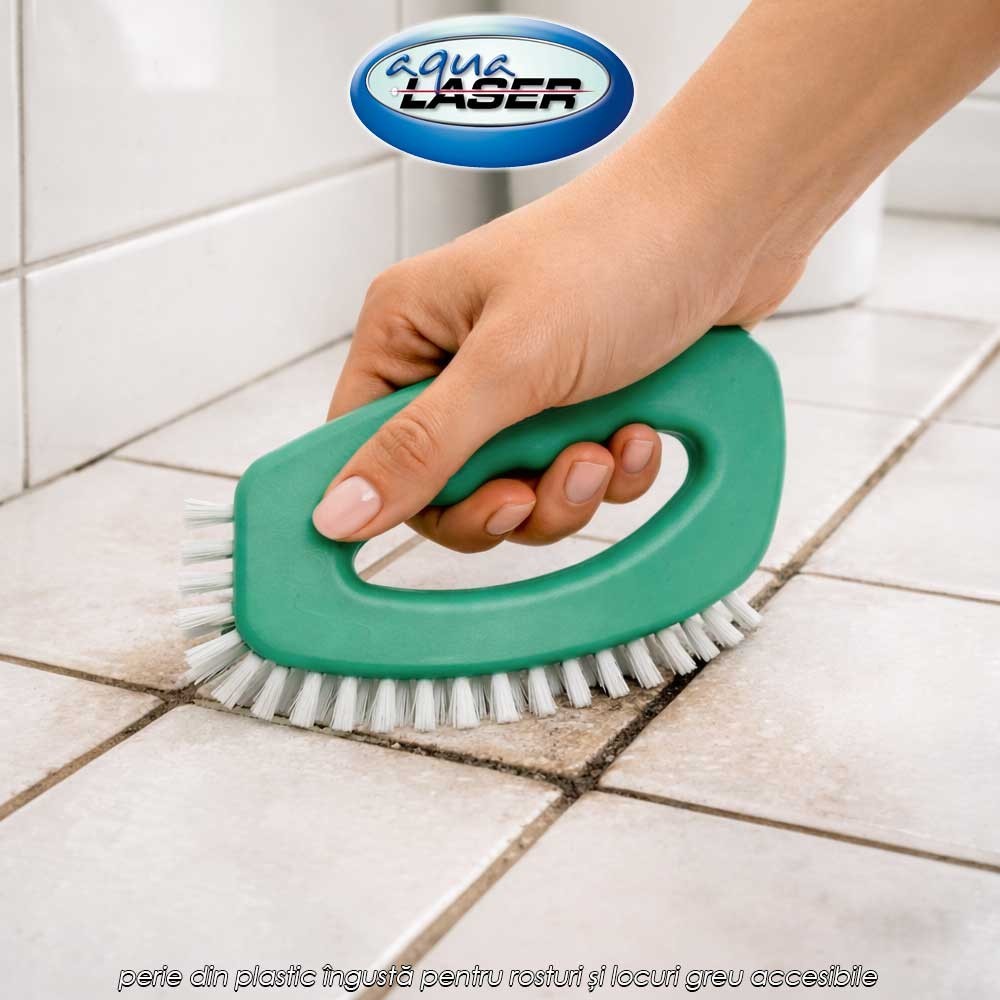 Aqua Laser Grout Brush Turquoise - perie din plastic îngustă pentru rosturi și locuri greu accesibile