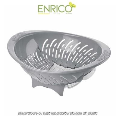 Enrico Smart Strainer - strecurătoare cu bază rabatabilă și picioare din plastic