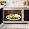 Enrico Microwave 3 Parts Container with Lid - cutie rotundă cu capac și 3 compartimente pentru microunde