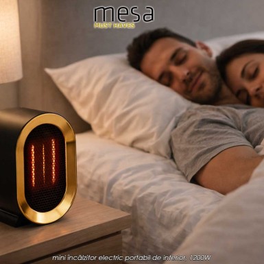 Mesa Must Haves Retro Heater - mini încălzitor electric portabil de interior, 1200W