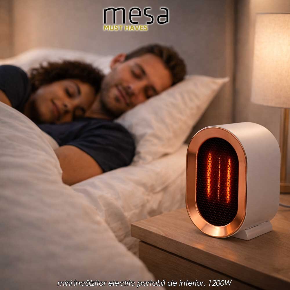 Mesa Must Haves Retro Heater - mini încălzitor electric portabil de interior, 1200W