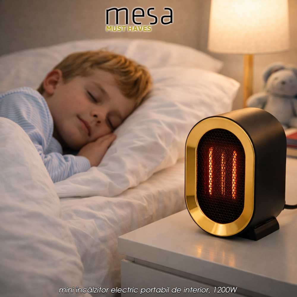 Mesa Must Haves Retro Heater - mini încălzitor electric portabil de interior, 1200W