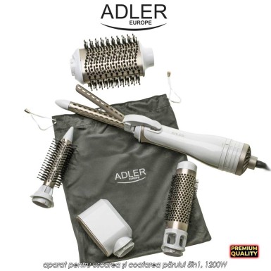 Adler Hair Styler 5in1 AD2027 - aparat pentru uscarea și coafarea părului 5în1, 1200W