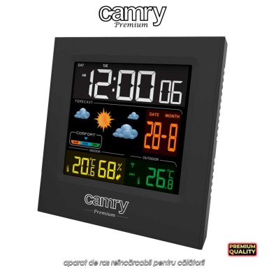 Camry Weather Station CR1166 - stație meteo de interior și exterior cu afișaj temperatură, umiditate, ceas și alarmă
