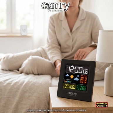 Camry Weather Station CR1166 - stație meteo de interior și exterior cu afișaj temperatură, umiditate, ceas și alarmă
