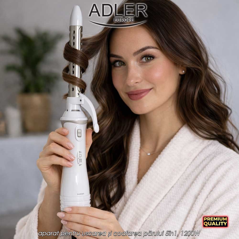 Adler Hair Styler 5in1 AD2027 - aparat pentru uscarea și coafarea părului 5în1, 1200W