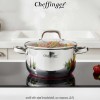 Cheffinger Home SS18- oală din oțel inoxidabil, cu capac, 2,9L