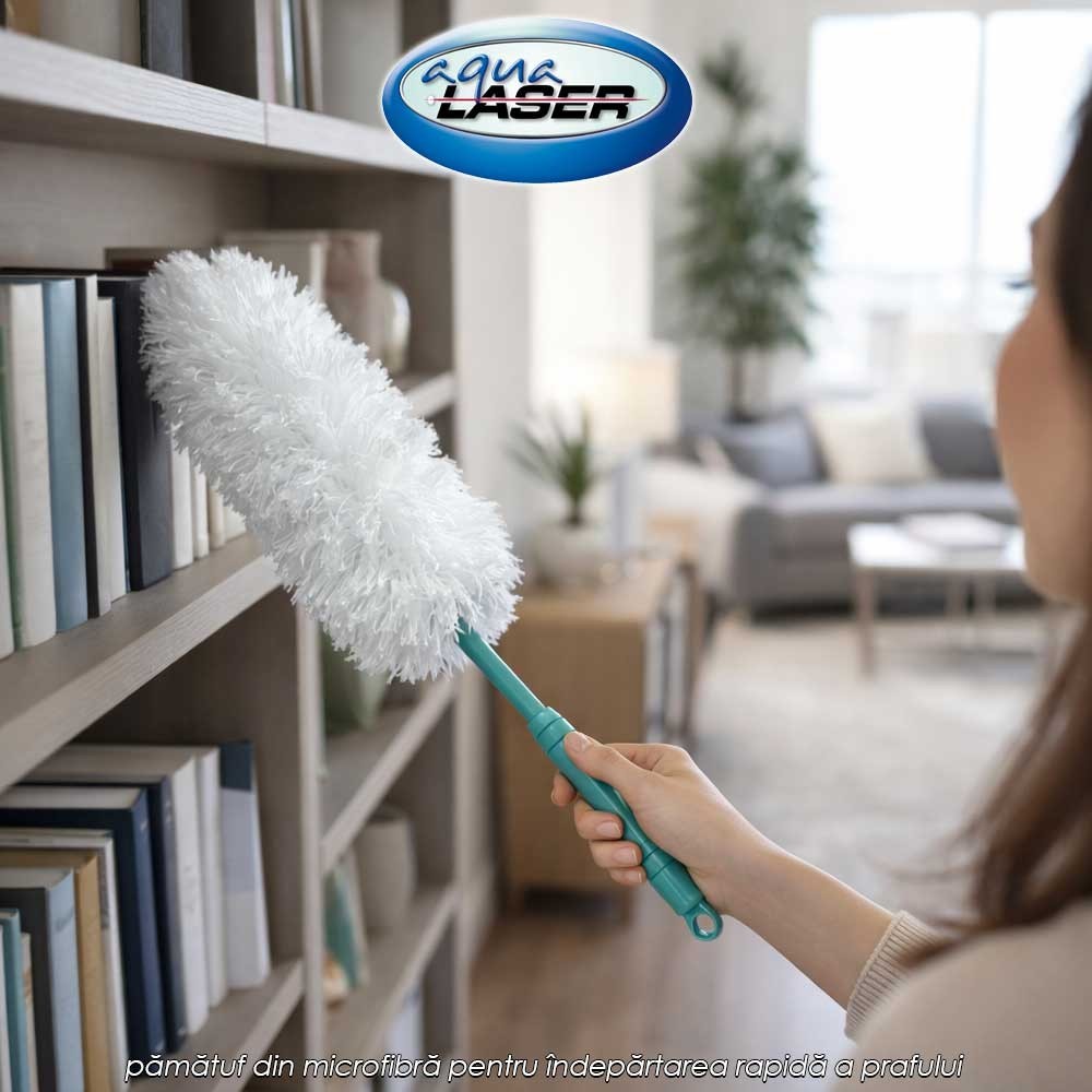 Aqua Laser Microfiber Duster - Pămătuf din microfibră pentru îndepărtarea rapidă a prafului