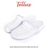 Tellus M0404W - saboți medicali de damă din piele naturală, alb