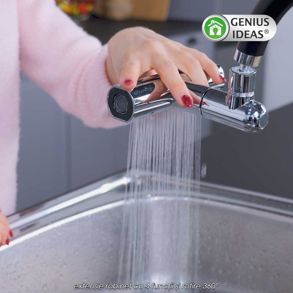 GI Kitchen Head Sprayer 360 - extensie robinet cu 4 funcții și rotire 360°