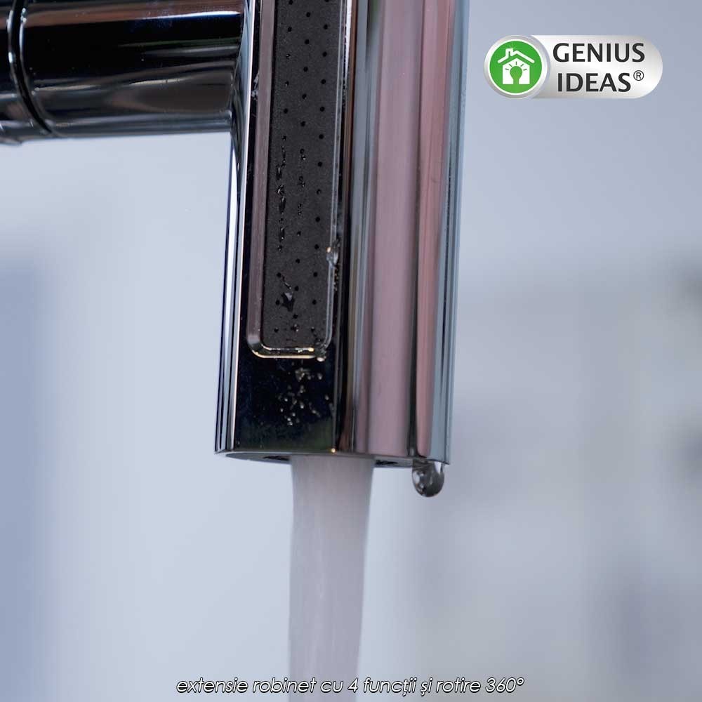 GI Kitchen Head Sprayer 360 - extensie robinet cu 4 funcții și rotire 360°