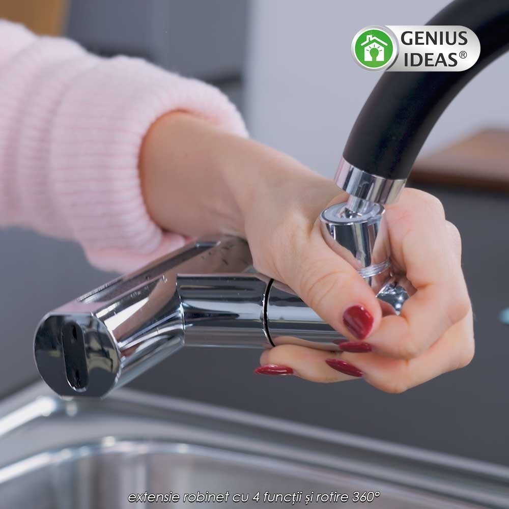 GI Kitchen Head Sprayer 360 - extensie robinet cu 4 funcții și rotire 360°
