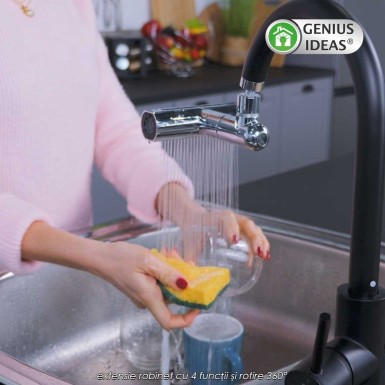 GI Kitchen Head Sprayer 360 - extensie robinet cu 4 funcții și rotire 360°
