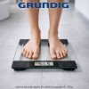 Grundig Body Scale - cântar de baie digital din sticlă transparentă, 180kg