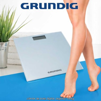 Grundig Body Scale - cântar de baie digital, argintiu, 180kg