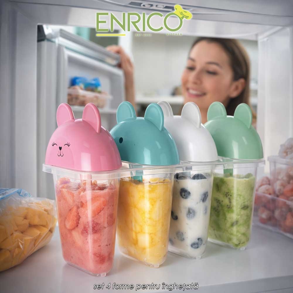 Enrico Ice Lolly Maker - set 4 forme pentru înghețată