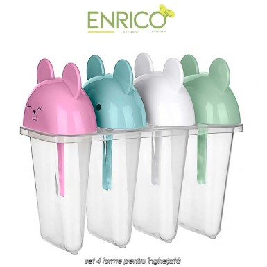 Enrico Ice Lolly Maker - set 4 forme pentru înghețată