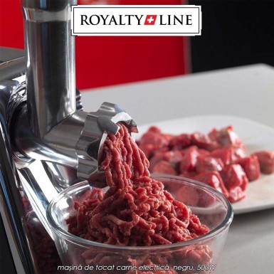 Royalty Line Meat Grinder MG5BLK - mașină de tocat carne electrică, negru, 500W