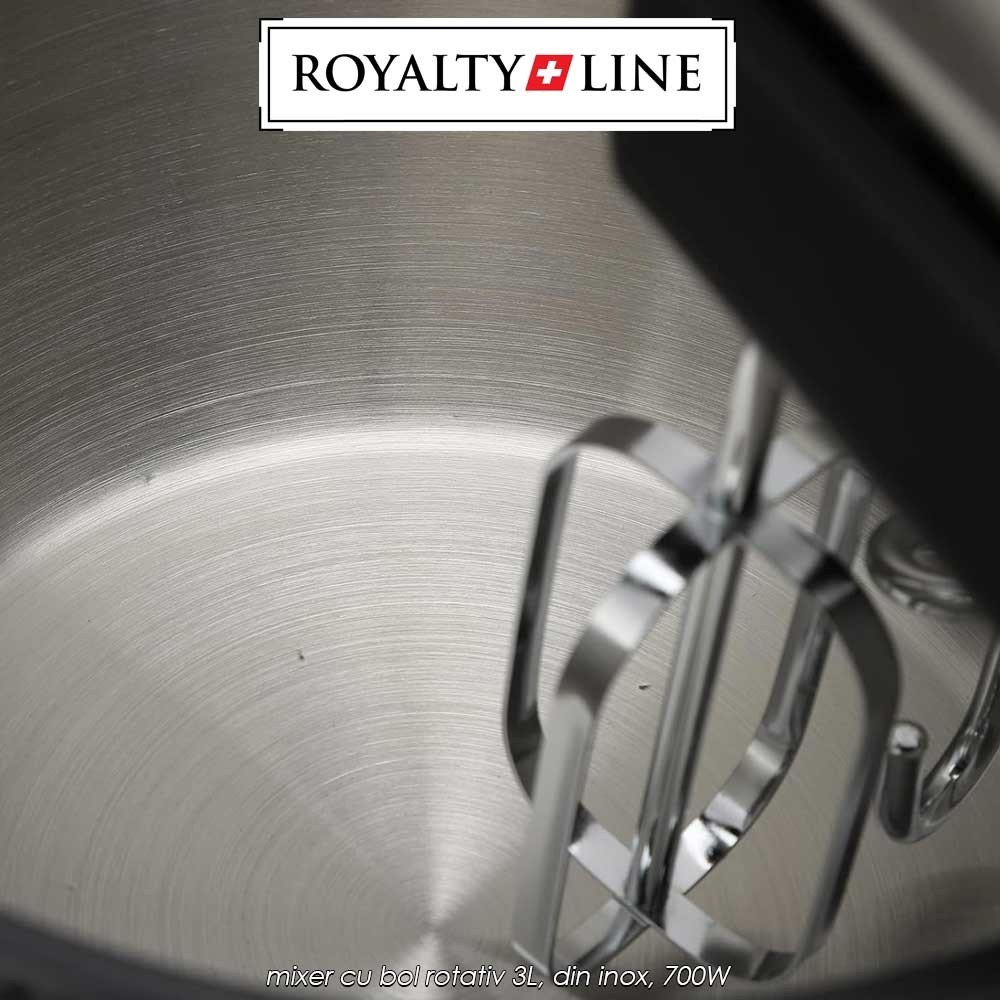 Royalty Line Mixer With Bowl HM19015 - mixer cu bol rotativ 3L, din inox, 700W