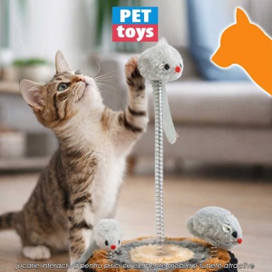 Pet Toys Cat Toy Playing Set – jucărie interactivă pentru pisici cu elemente mobile și sunete atractive