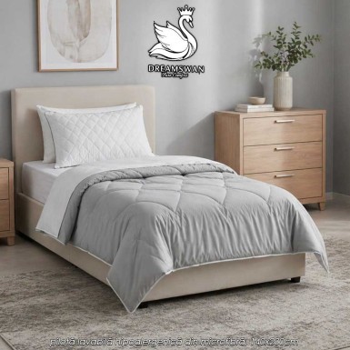 Dreamswan Washable Duvet BL140G - pilotă lavabilă hipoalergenică din microfibră, gri, 140x200cm