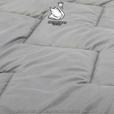 Dreamswan Washable Duvet BL140G - pilotă lavabilă hipoalergenică din microfibră, gri, 140x200cm