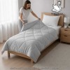 Dreamswan Washable Duvet BL140G - pilotă lavabilă hipoalergenică din microfibră, gri, 140x200cm