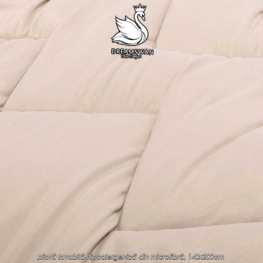 Dreamswan Washable Duvet BL140T - pilotă lavabilă hipoalergenică din microfibră, bej, 140x200cm