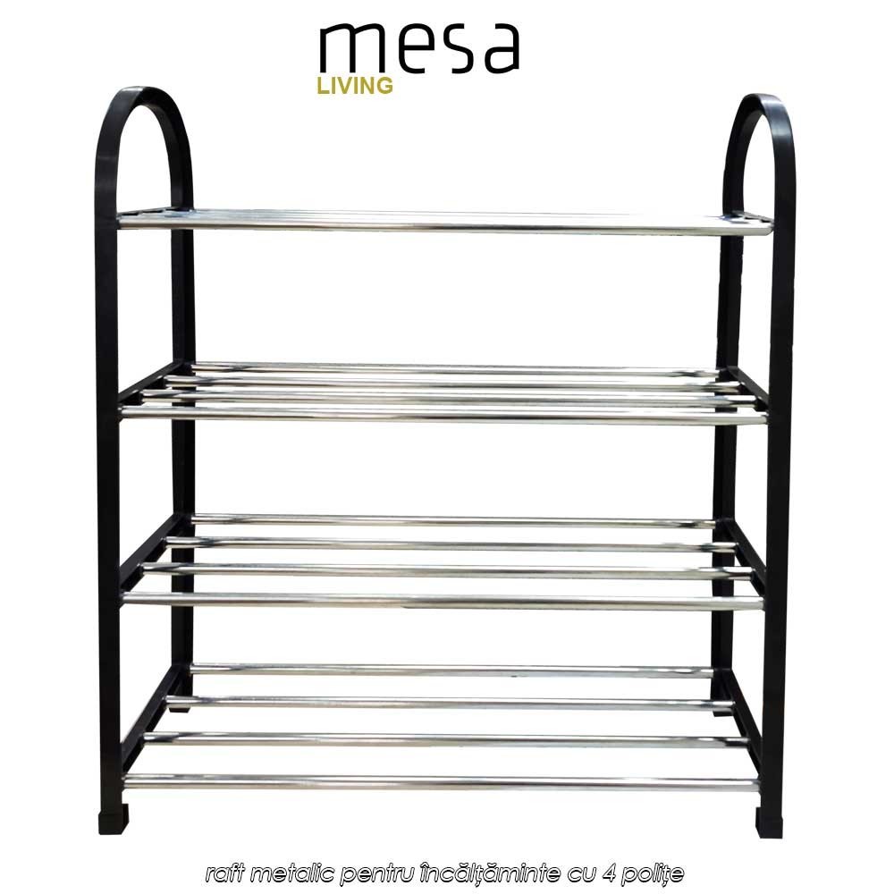 Mesa Living Shoe Rack 4Layer – raft metalic pentru încălțăminte cu 4 polițe