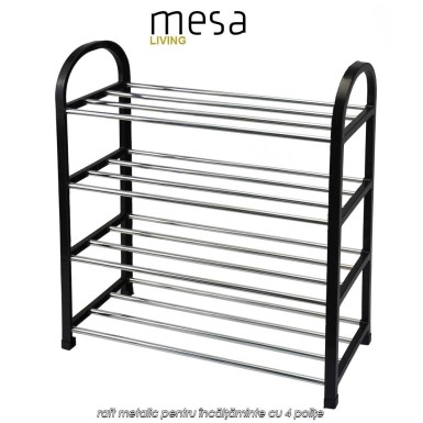 Mesa Living Shoe Rack 4Layer – raft metalic pentru încălțăminte cu 4 polițe