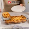 Alpina Oven Glass Square Dish Set – set 3 vase dreptunghiulare din sticlă termorezistentă pentru cuptor