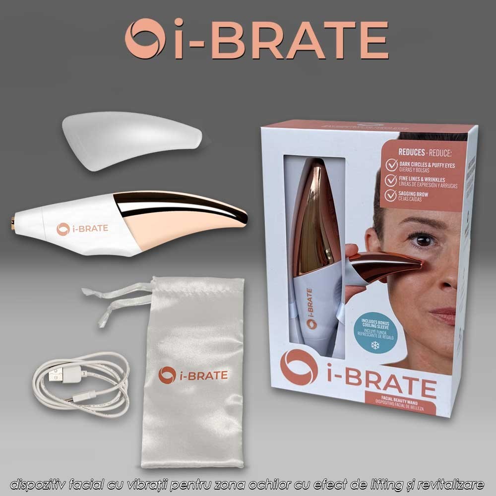 i-BRATE - dispozitiv facial cu vibrații pentru zona ochilor cu efect de lifting și revitalizare